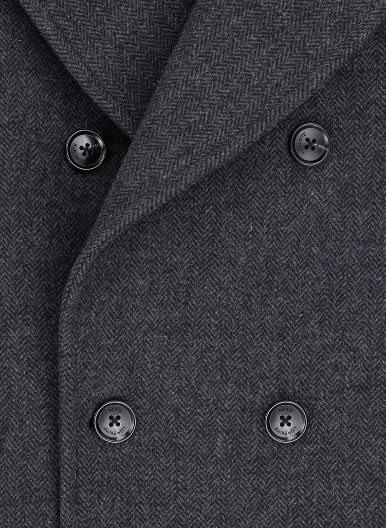 Pilkas dvieilis lietpaltis su vilna