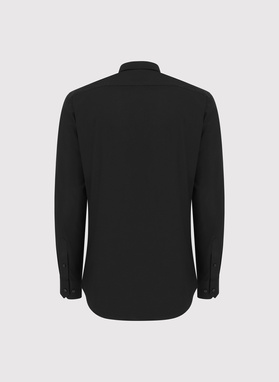 Juodi medvilniniai vyriški marškiniai