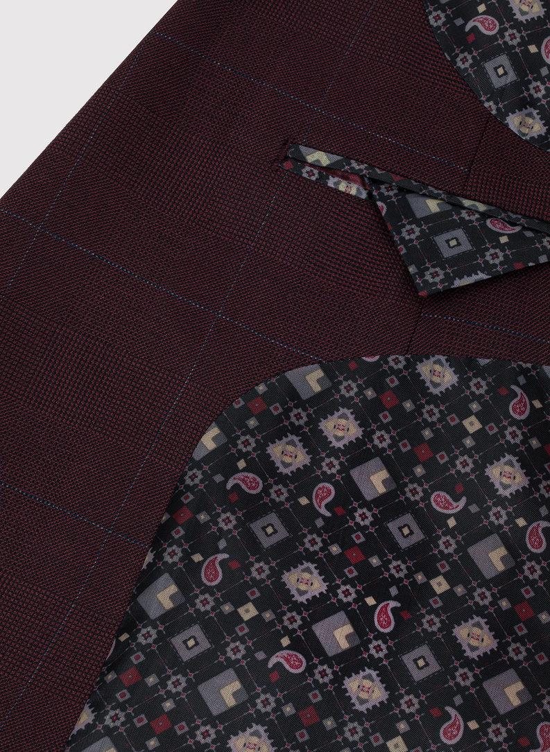 Vyšninis kostiuminis švarkas subtiliais langais