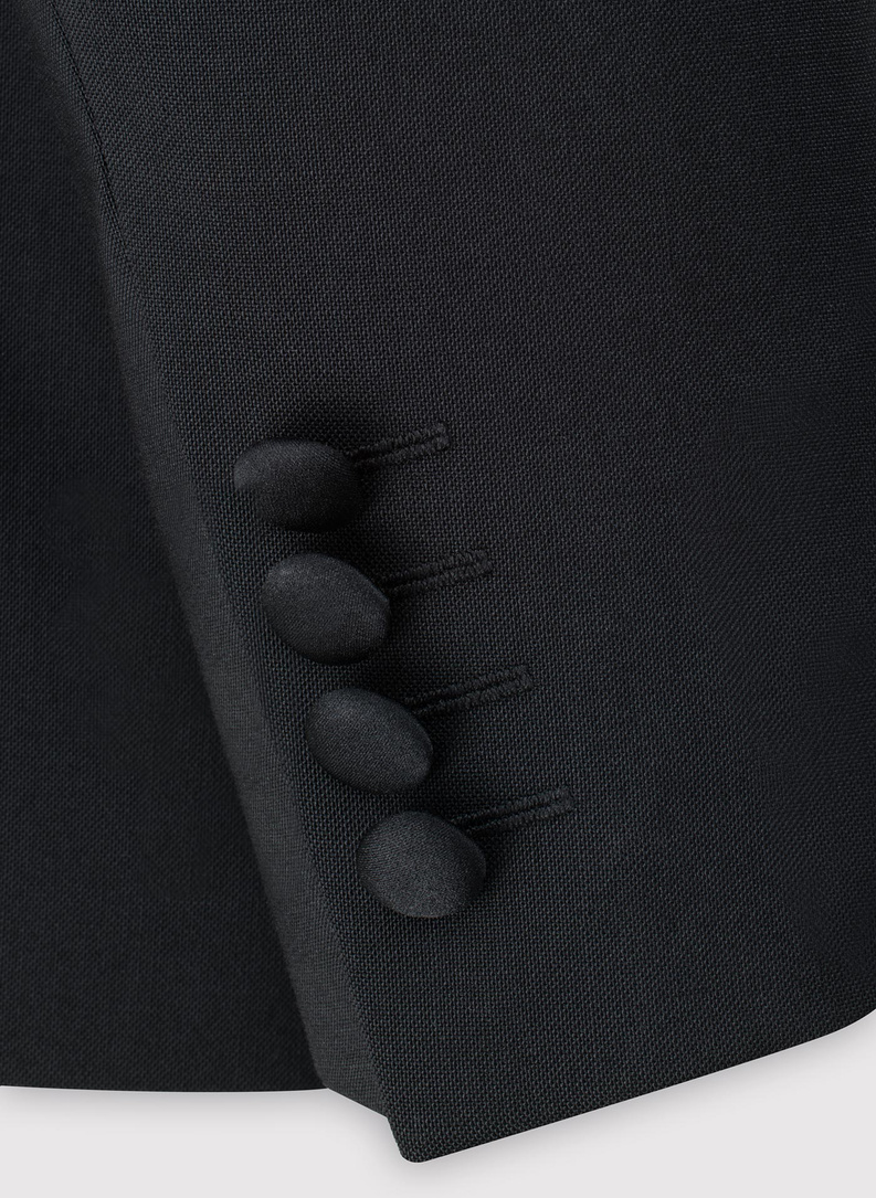 Vilnonis juodas smokingo švarkas