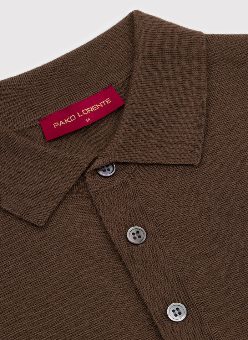 Rudas polo megztinis