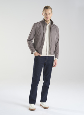 Šviesiai bronzinė trumpa vyriška striukė