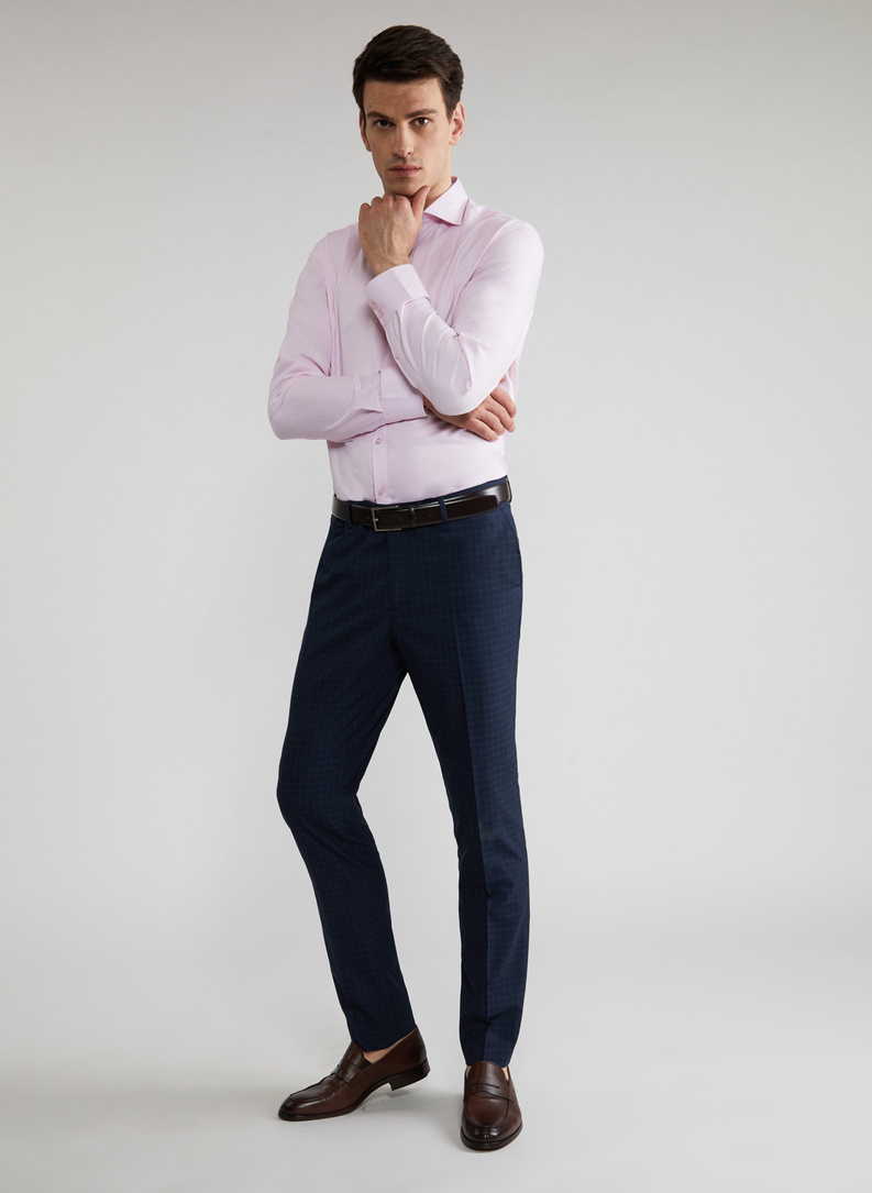 Tamsiai mėlynos kostiuminės kelnės P21WF-6G-073-G-S