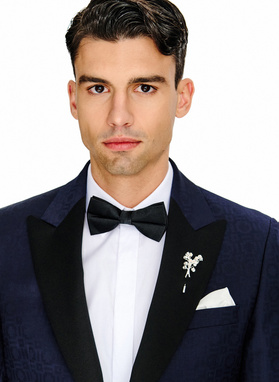 Tamsiai mėlynas smokingo švarkas