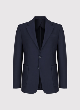 Tamsiai mėlynas vienaeilis švarkas