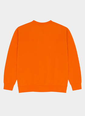 Oranžinis didelio dydžio bluzonas apvalia iškirpte C22SF-2B-001-P-0