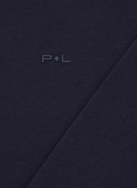 Tamsiai mėlynas treninginis bluzonas su užtrauktuku