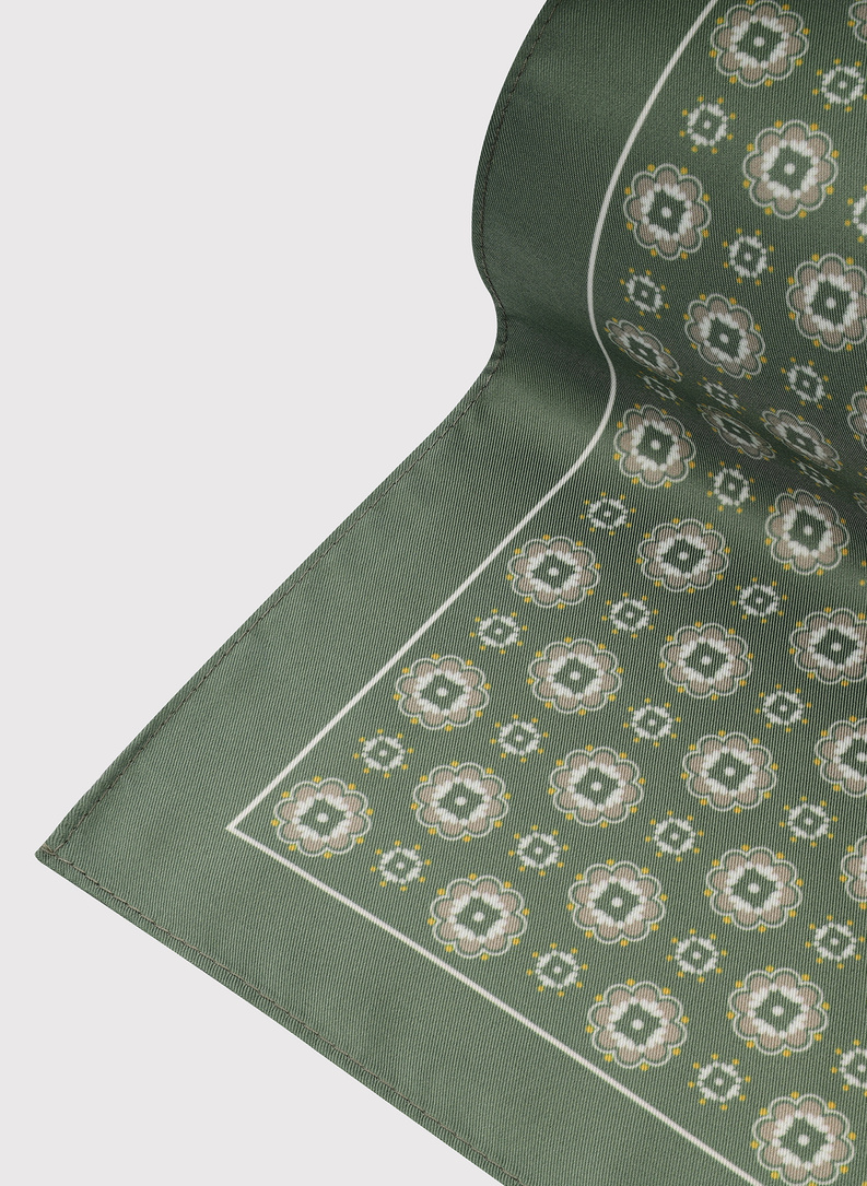 Žalia raštuota kišeninė nosinaitė