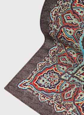 Dvipusė vyriška kišeninė nosinaitė peislio raštu