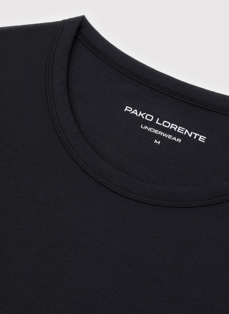 Juoda vyriška pižama su medvilne