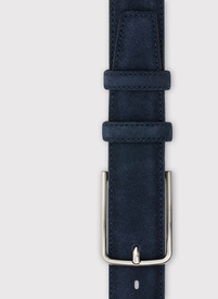 Tamsiai mėlynos spalvos vyriškas zomšinis diržas