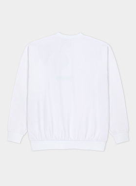 Baltas didelio dydžio bluzonas apvalia iškirpte C22SF-2B-005-B-0