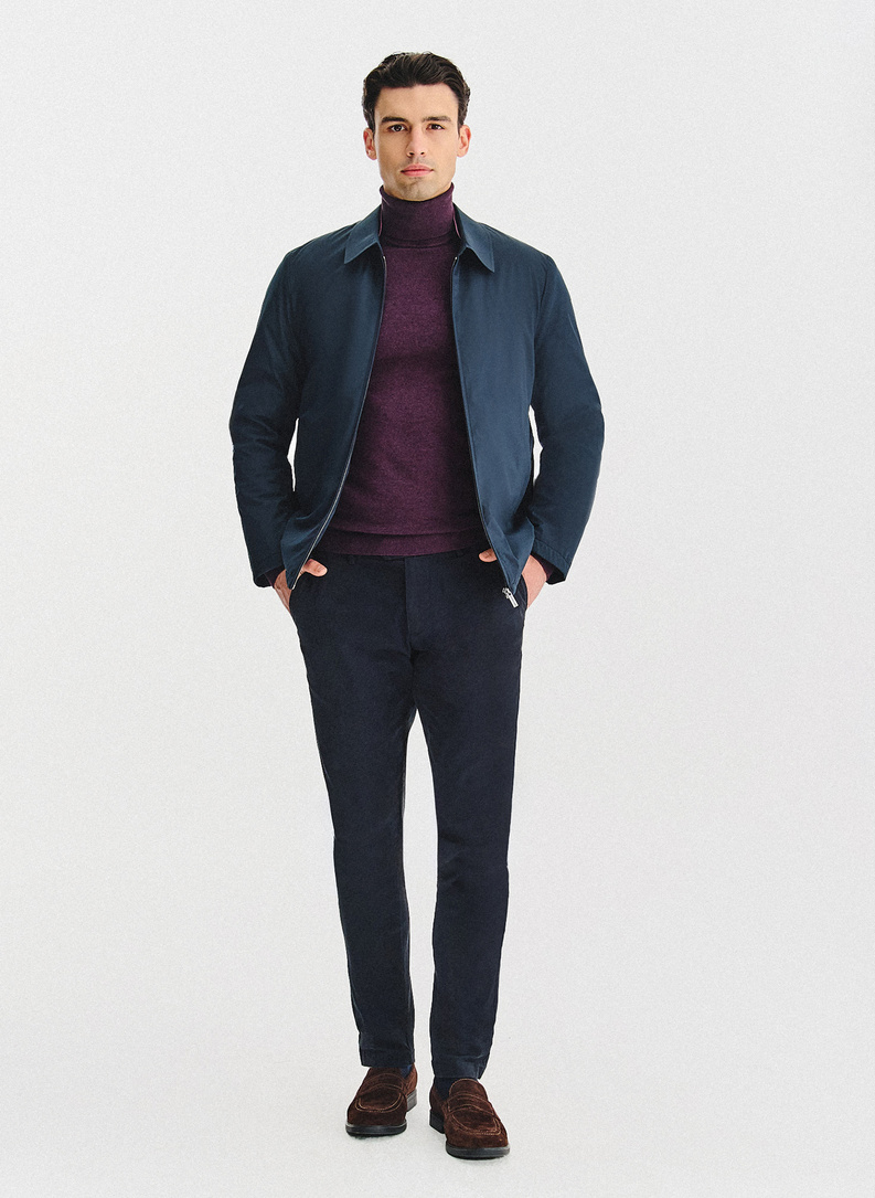 Tamsiai mėlyna vyriška striukė