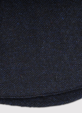 Tamsiai mėlyna vyriška plokščia kepurė