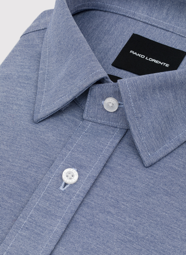 Mėlyni melanžiniai marškiniai