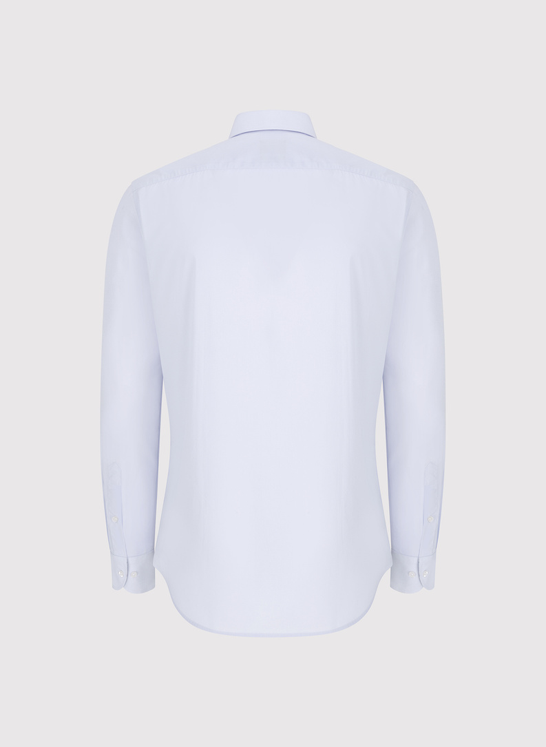 Žydri vyriški marškiniai su kontrastingu apvadu