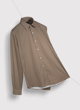 Bronziniai vyriški marškiniai mikroraštu