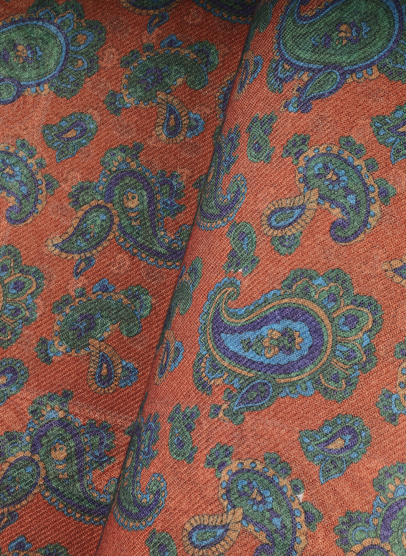 Dvipusė vyriška kišeninė nosinaitė peislio raštu