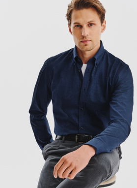 Tamsiai mėlyni melanžiniai marškiniai