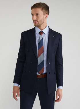 Tamsiai mėlynas vyriškas kaklaraištis P22SF-KX-001-G-0