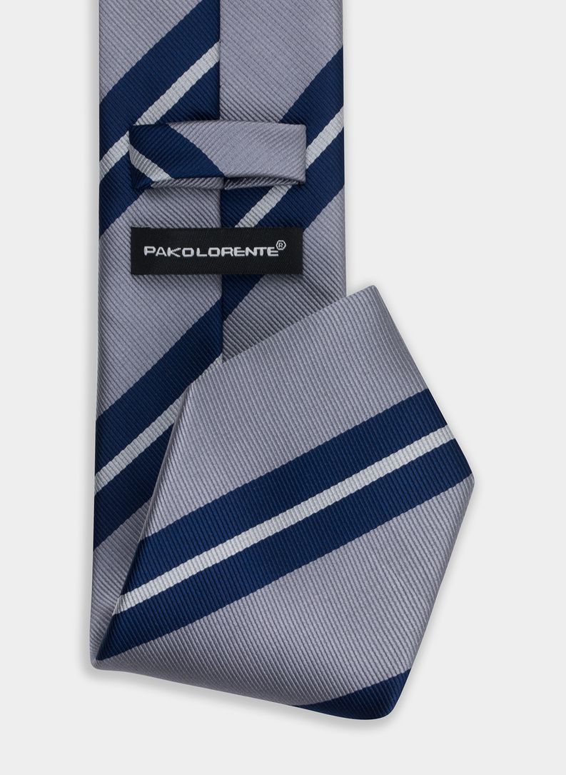 Pilkas vyriškas kaklaraištis P22SF-KX-008-S-0