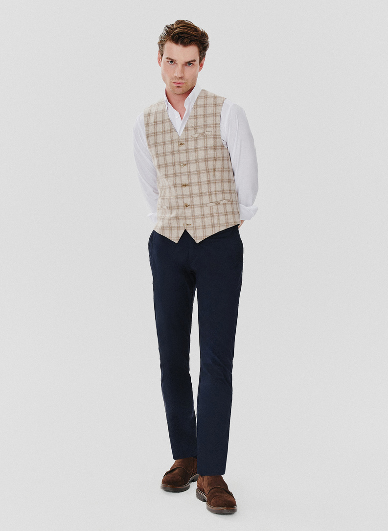 Languota vienaeilė vyriška liemenė