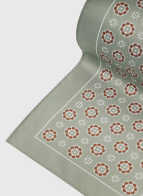 Alyvuogių spalvos raštuota kišeninė nosinaitė