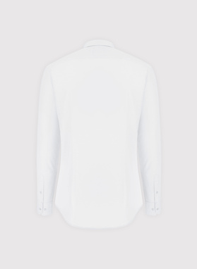 Balti medvilniniai vyriški marškiniai