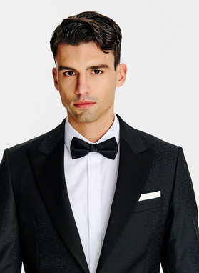 Juodas smokingo švarkas