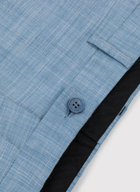 Mėlynos vyriškos kostiuminės kelnės