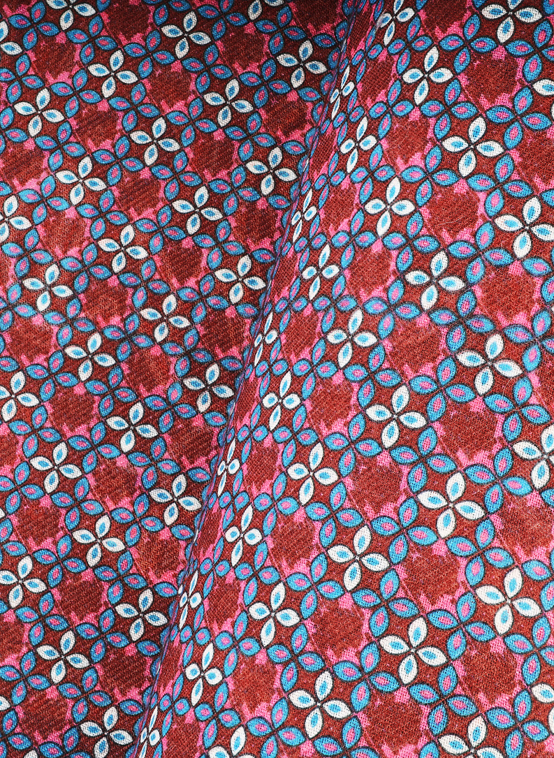 Dvipusė vyriška kišeninė nosinaitė peislio raštu