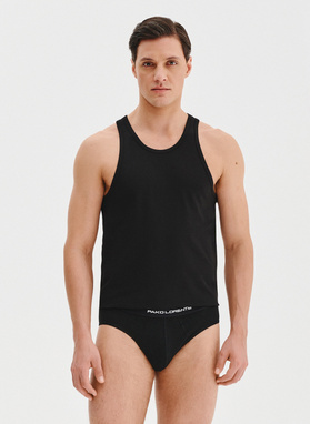 Dvejų juodos spalvos berankovių marškinėlių pakuotė