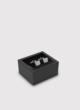 Sidabrinės rankogalių sąsagos su žiedu su PL spaudu