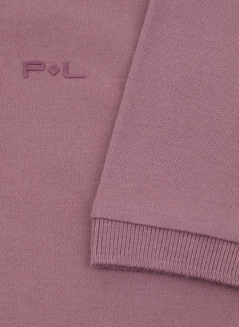 Rožinės spalvos polo T marškinėliai