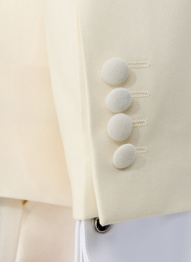 Smėlio spalvos vilnonis smokingo švarkas