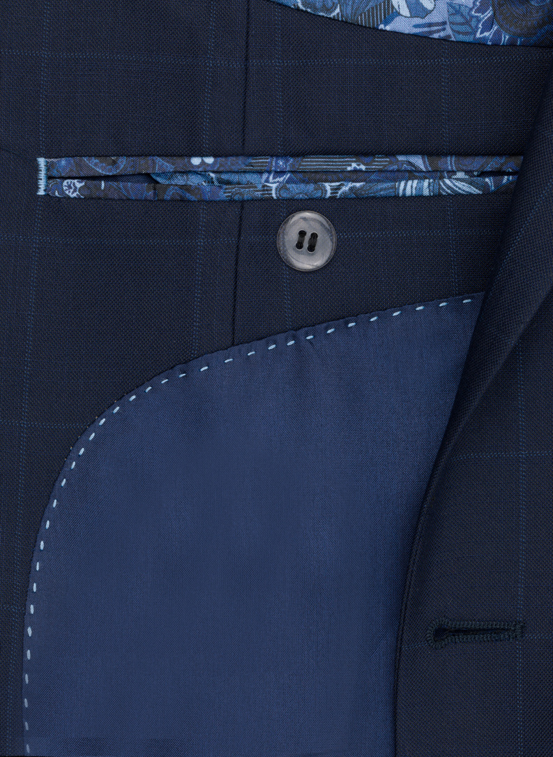 Tamsiai mėlynas kostiuminis švarkas P22SF-3G-015-G-S