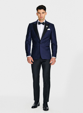 Tamsiai mėlynas smokingo švarkas