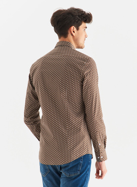 Bronziniai vyriški marškiniai mikroraštu