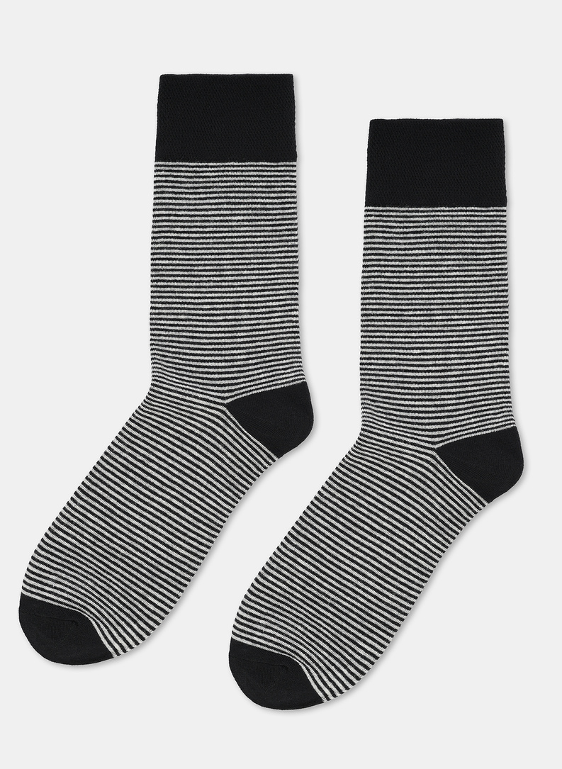 Pilkai juodų vyriškų kojinių komplektas