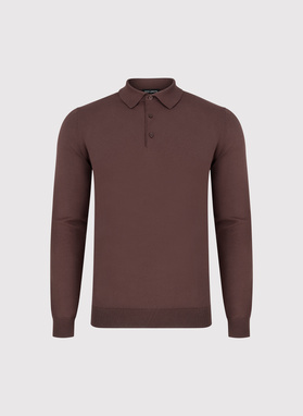 Rudas polo megztinis