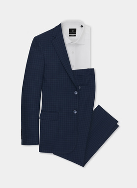 Tamsiai mėlynos kostiuminės kelnės P21WF-6G-073-G-S