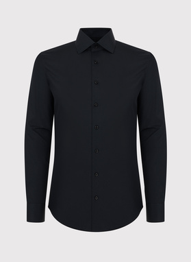 Medvilniniai juodi vyriški marškiniai