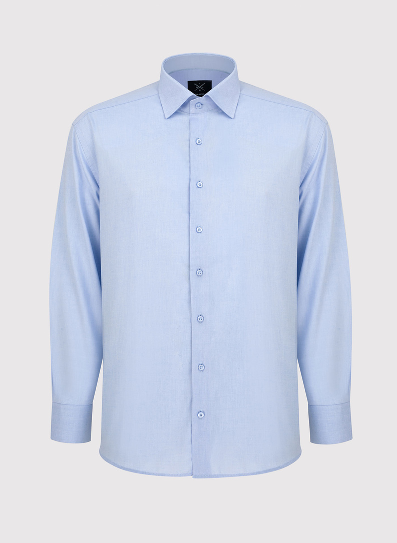 Elegantiški žydri vyriški marškiniai