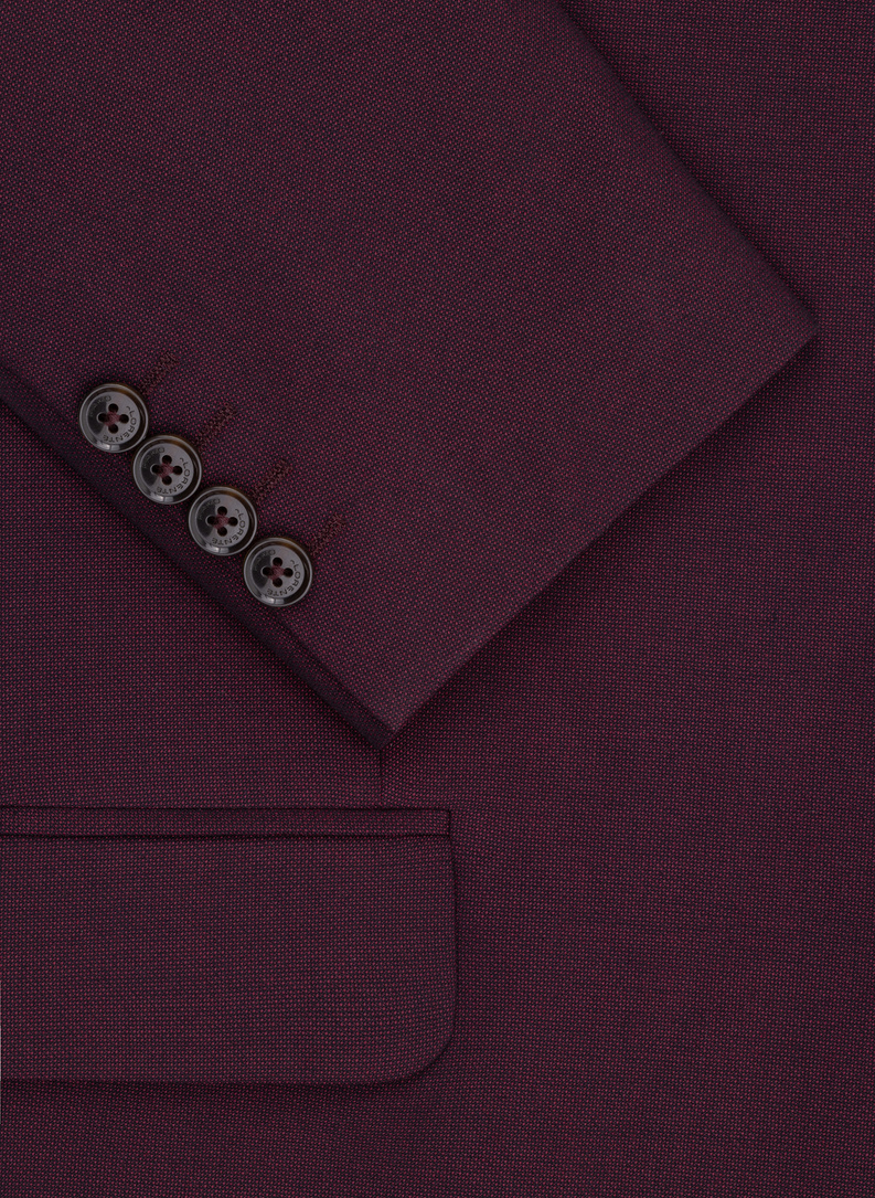 Tamsiai raudonas vyriškas kostiumas