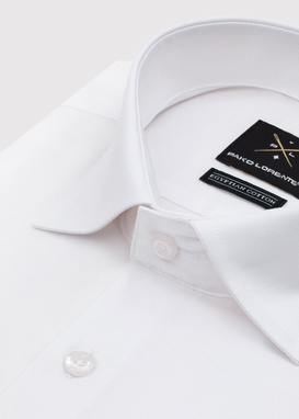 Elegantiški balti vyriški marškiniai