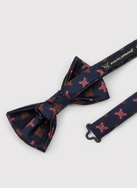 Tamsiai mėlyna raštuotas vyriška peteliškė