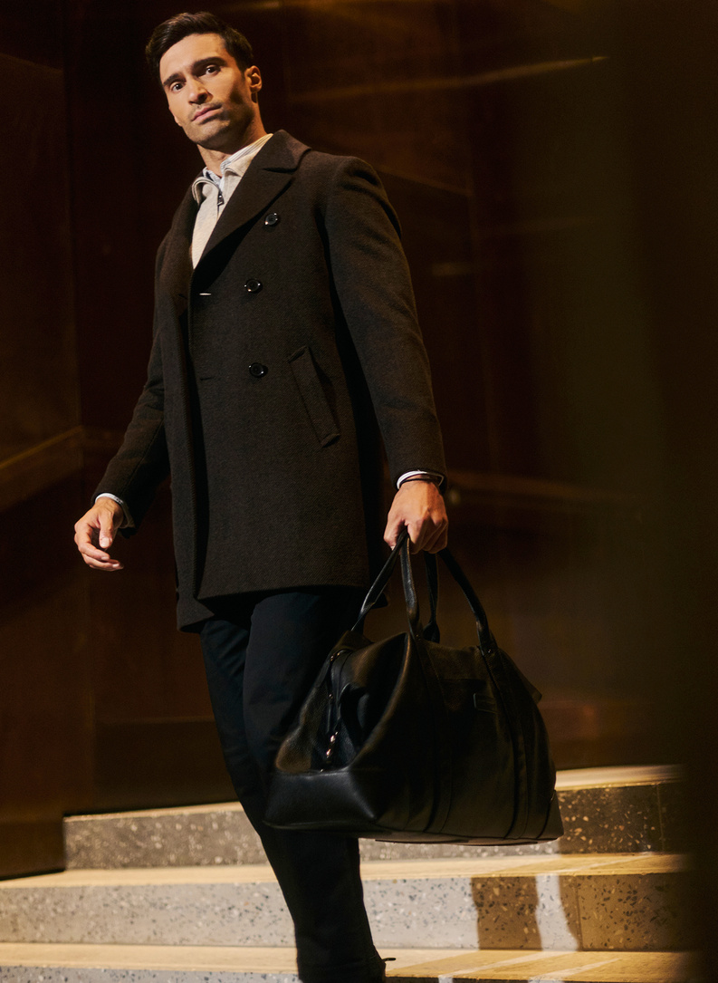 Rudas dvieilis vyriškas lietpaltis