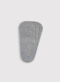 Trejų vyriškų pilkų pėdučių pakuotė