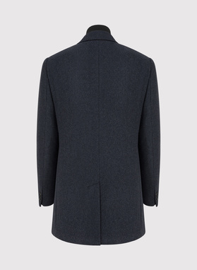 Grafito spalvos vyriškas lietpaltis su nusegama apykakle