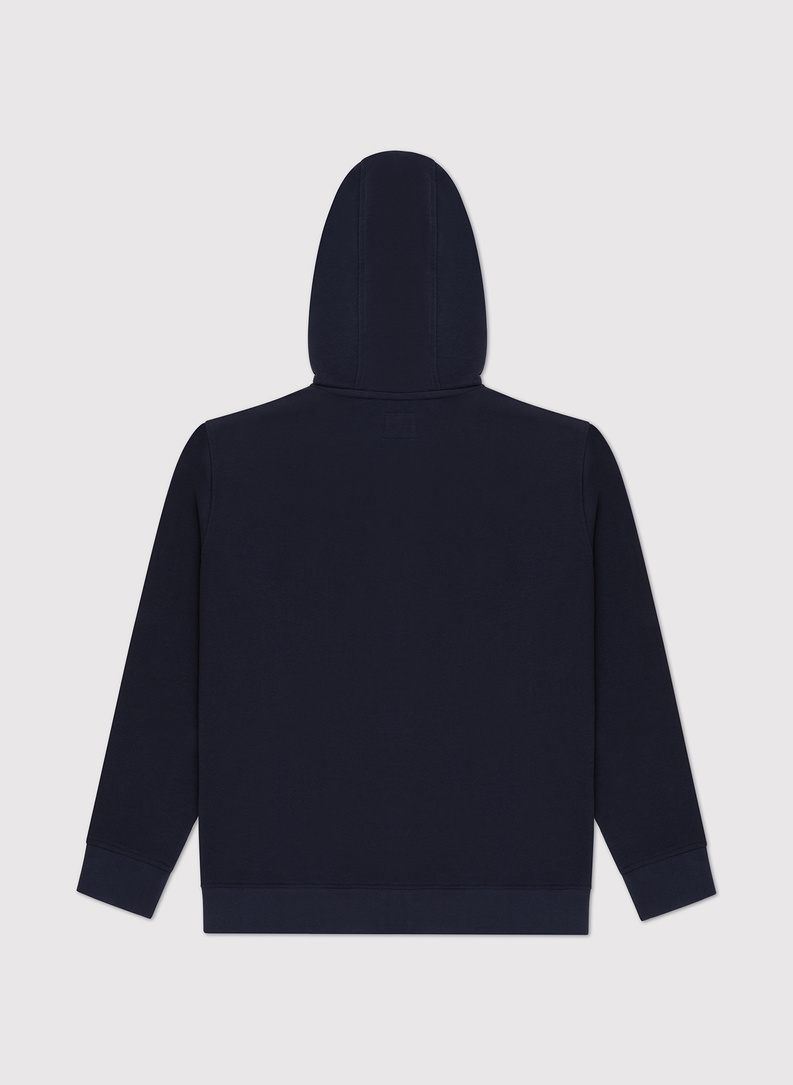 Tamsiai mėlynos spalvos sagstomas treninginis bluzonas